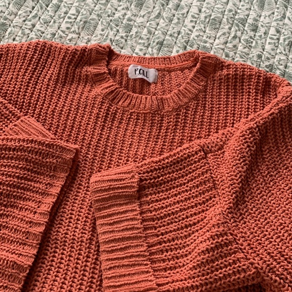 Beautiful orange chenille sweater - Picture 3 of 3